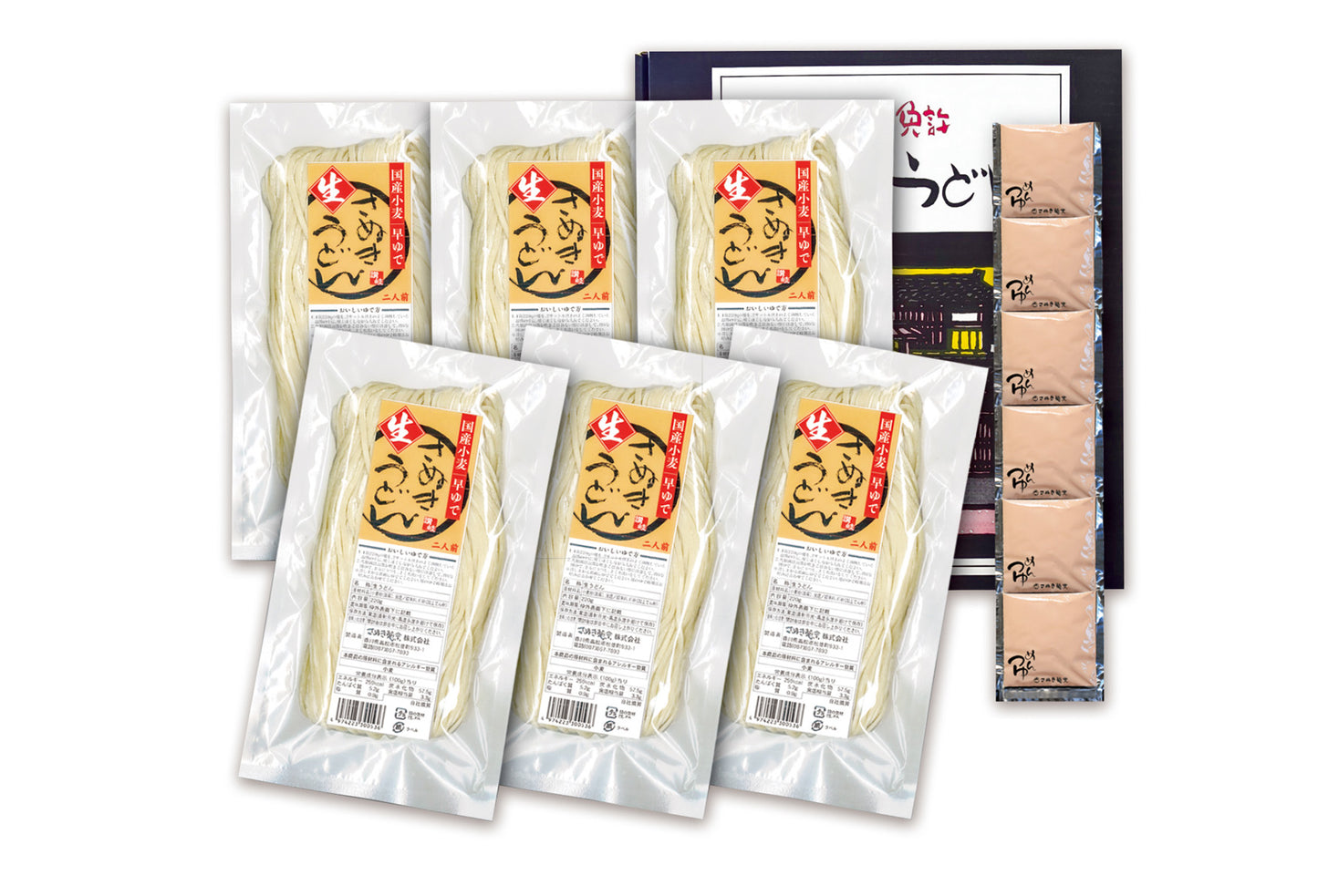 <142-232011>国産小麦早ゆでさぬき生うどん 化粧箱入 (つゆ付) [12人前]