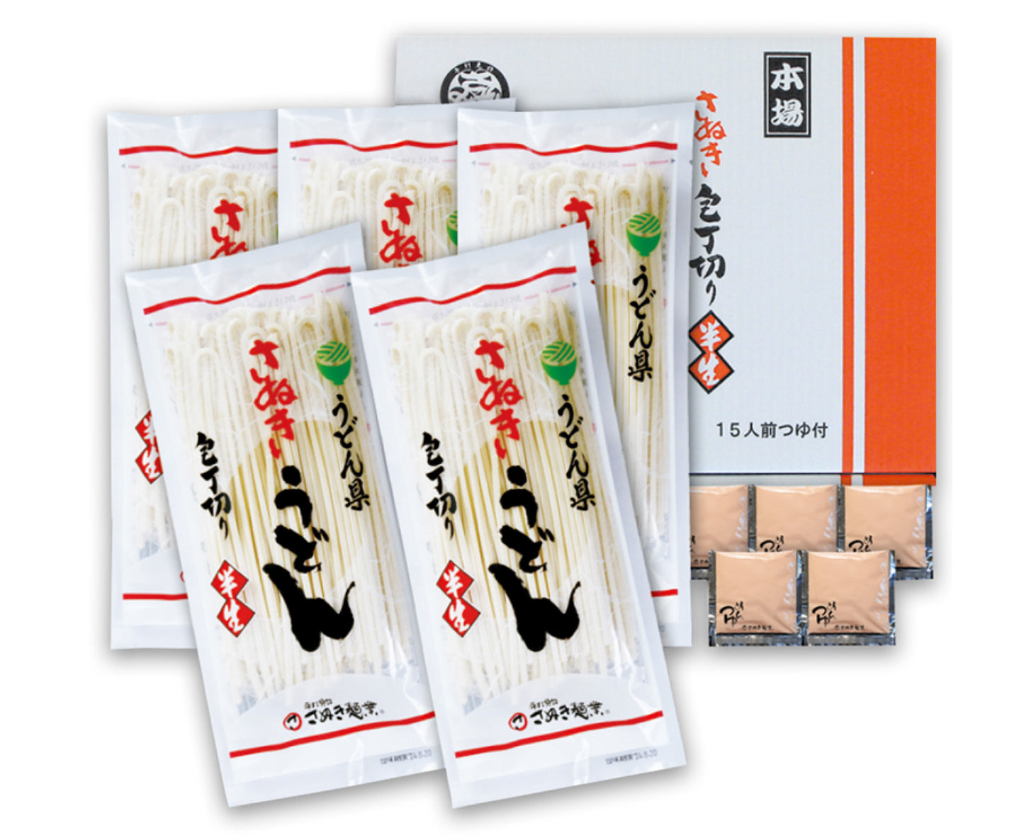 <001-111051> さぬき包丁切りうどん (つゆ付）[15人前] 定価2,660円